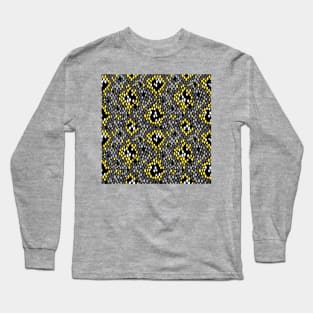 Snakeskin Pattern (Yellow and Gray) Long Sleeve T-Shirt